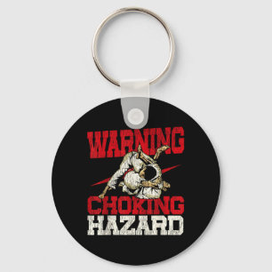 Jiu Jitsu Vintage Warning Choking Hazard Keychain