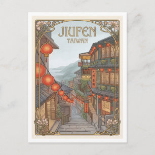 Jiufen Old Street Taiwan Postcard