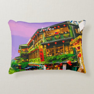 Jiufen, Taiwan - Ancient Teahouse Accent Pillow