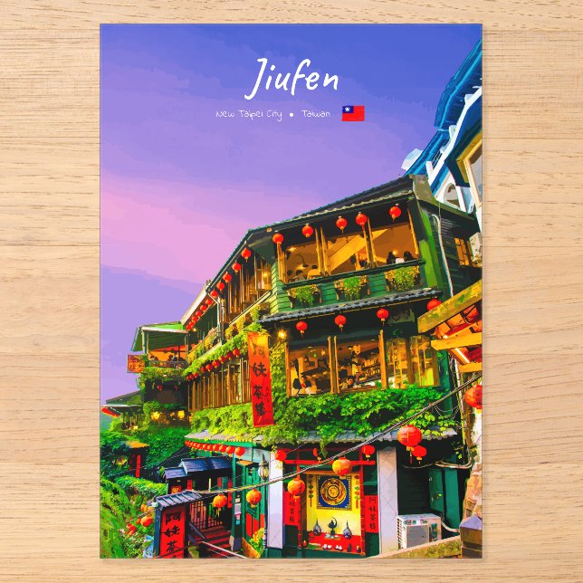Jiufen, Taiwan - Ancient Teahouse Acrylic Invitations (Front)