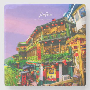 Jiufen, Taiwan - Ancient Teahouse Stone Coaster