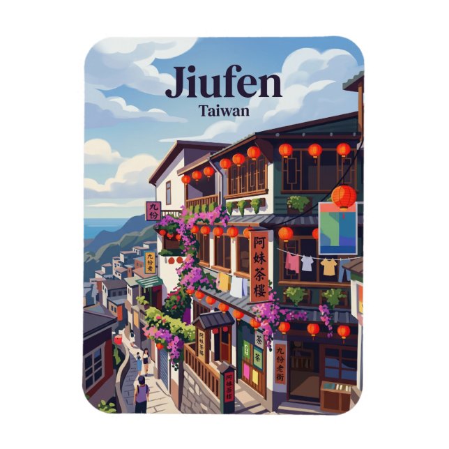Jiufen Taiwan Magnet (Vertical)