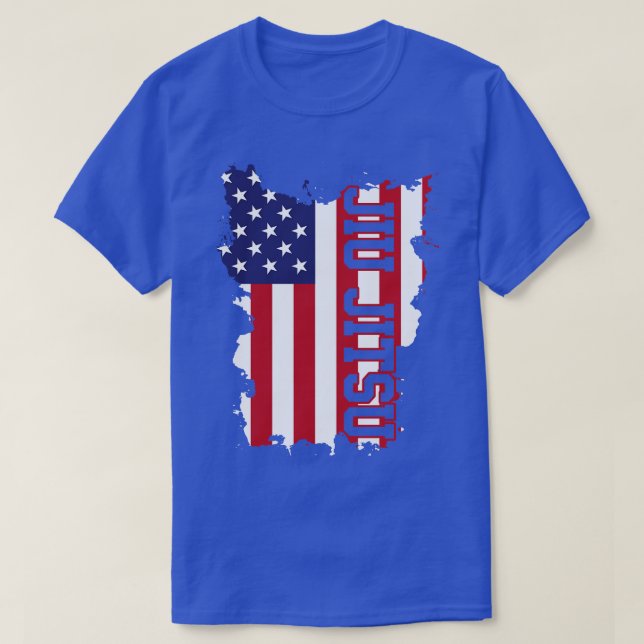 JiuJitsu American Flag MMA T-Shirt (Design Front)