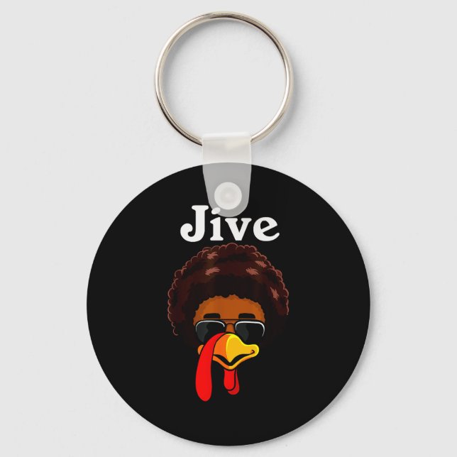 Jive Thanksgiving Turkey Day Funny Family Costume  Keychain (Front)