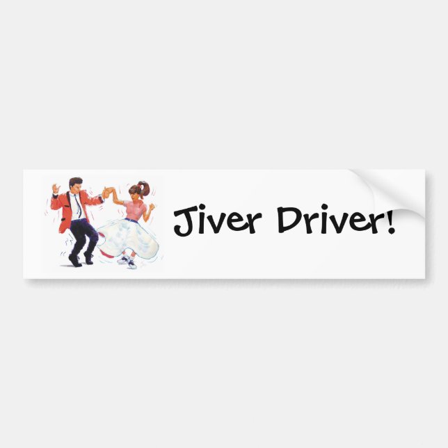 Jiver Driver Classic Rock and Roll Jive Dancing Bumper Sticker (Front)