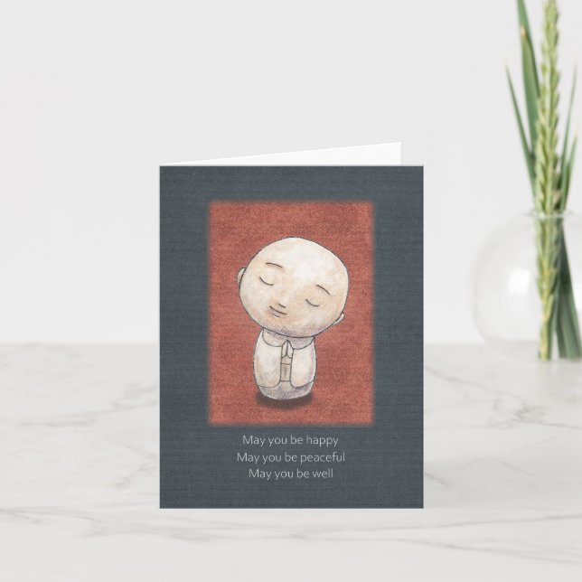 Jizo art Friend Support Kindness Compassion Love Card (Front)