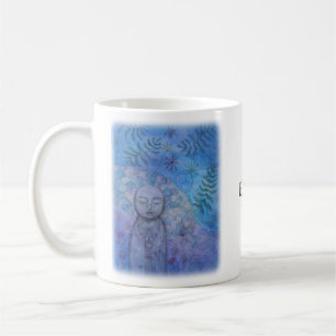 Jizo Mediation art Blue and Purple Custom Name Coffee Mug