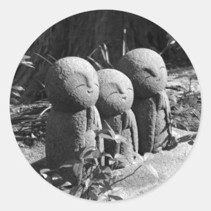 Jizo Statues, Hase Temple: Kamakura, Japan Classic Round Sticker