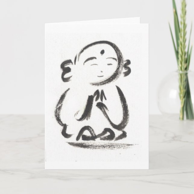 Jizo the Monk Blank Greeting Card (Front)