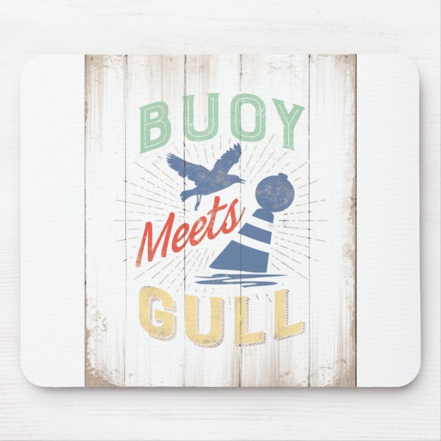 JJ72 Buoy Meets Gull.tif Mouse Pad (Front)