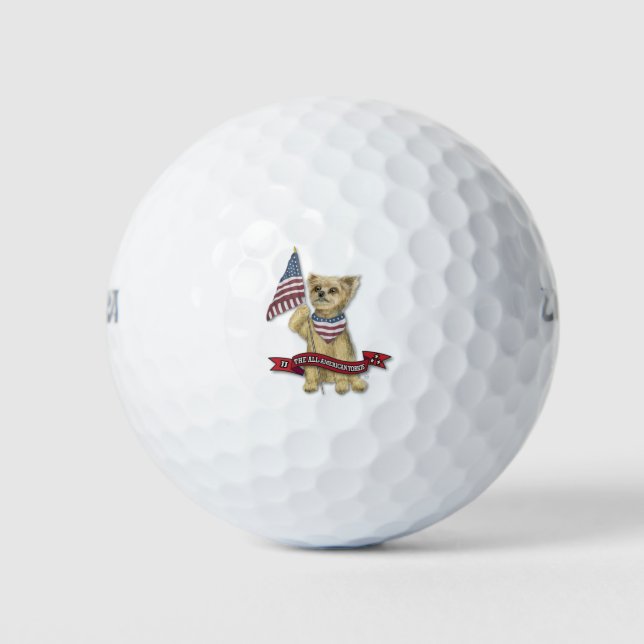 JJ The All-American Yorkie Golf Balls (Front)