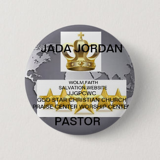 JJGPCWC GOD STAR CHRISTIAN CHURCH BADGE ERASER 2 INCH ROUND BUTTON