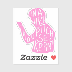JJs silhouette housekeeping quote  in pastel pink 