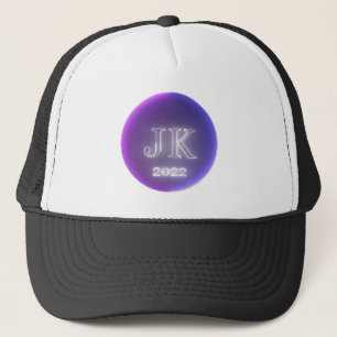 JK 2022 Trucker Hat Silver Coloured Text