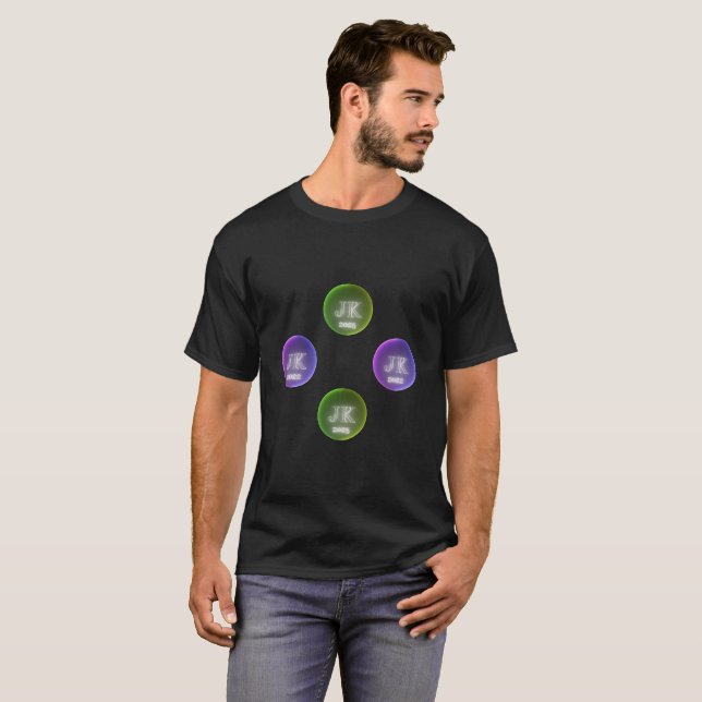 JK Purple Pink Green Yellow T Shirt (Front Full)