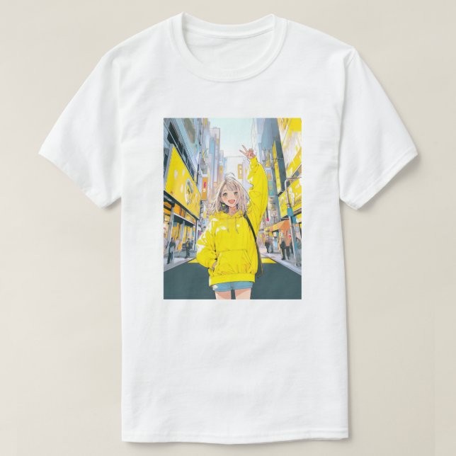 Jk T Shirt Brimming with Smile to Reach 50,000 | S (Design Front)