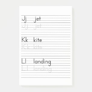 JKL Writing Practice Alphabet Worksheet Notepad