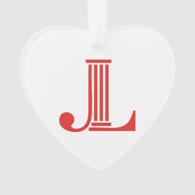 JL Heart Ornament (Front)