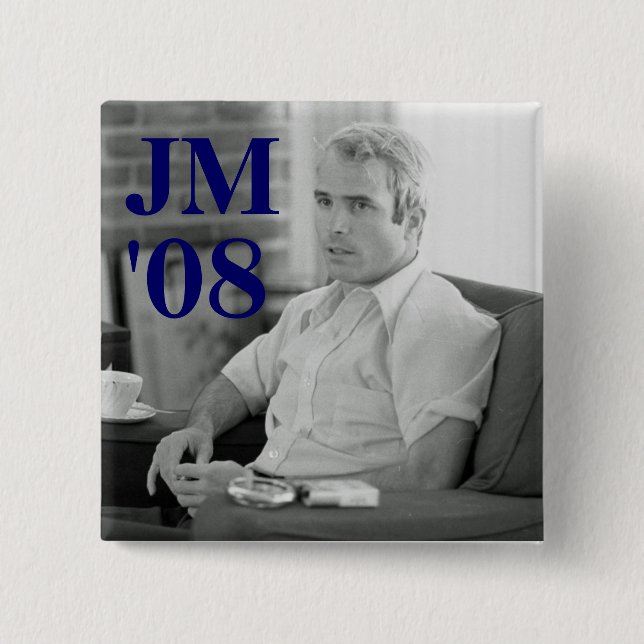JM, '08 2 INCH SQUARE BUTTON (Front)