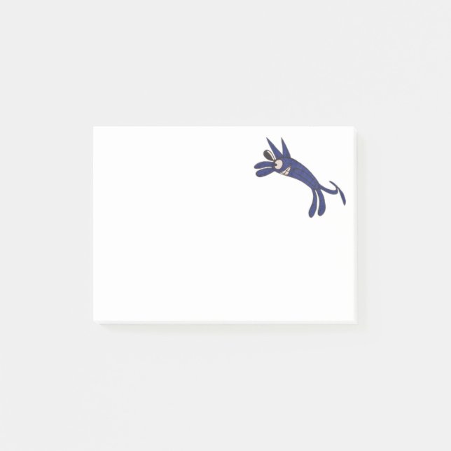 JMCdesign Blue Dog Post-it® Notes 4 x 3 (Front)