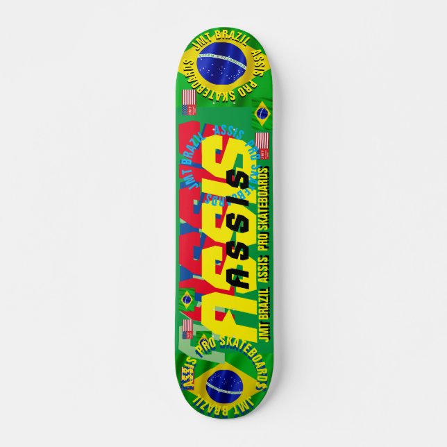 JMT BRAZIL   ASSIS 7 3/4" Skateboard Deck (Front)