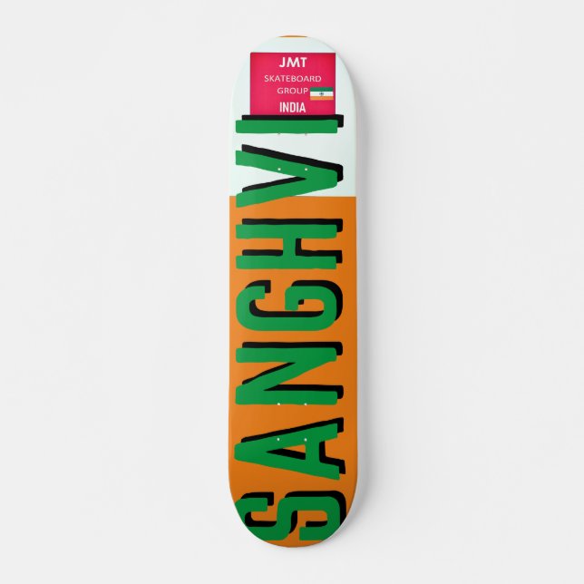 JMT INDIA   SANGHVI 7 3/4" Skateboard Deck (Front)