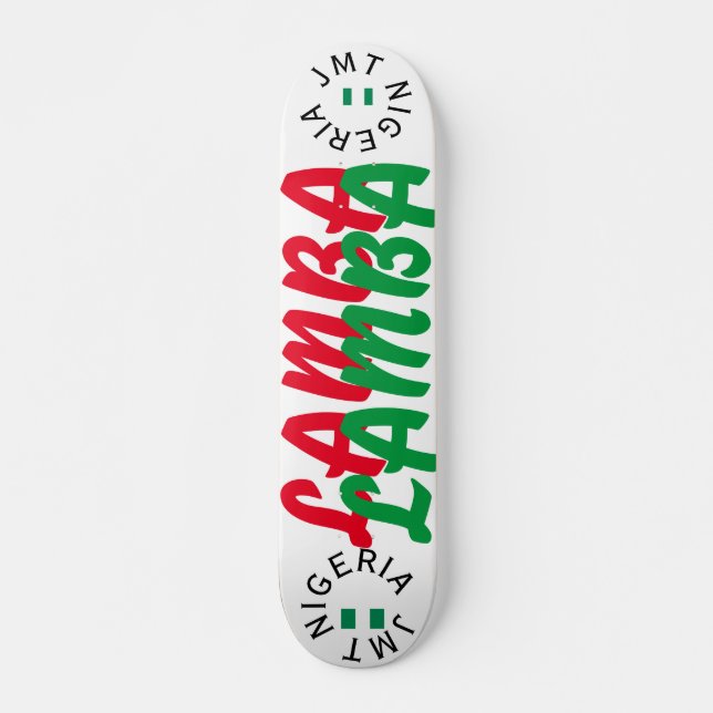 JMT NIGERIA   LAMBA  7 3/4" Skateboard Deck (Front)
