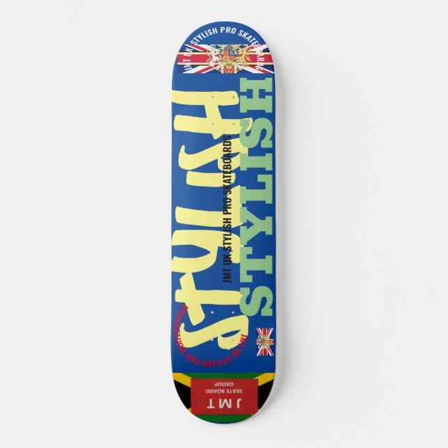 JMT UK  STYLISH  8 1/4" Skateboard Deck (Front)