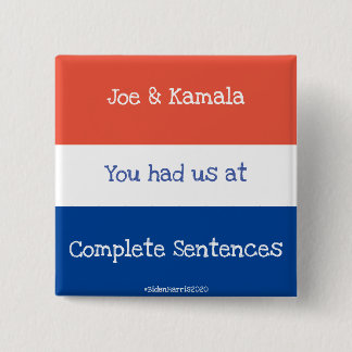 Jo and Kamala 2 Inch Square Button
