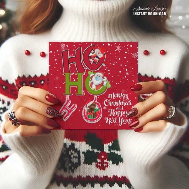 JO JO JO Carte de Noël drôle (Créateur téléchargé)