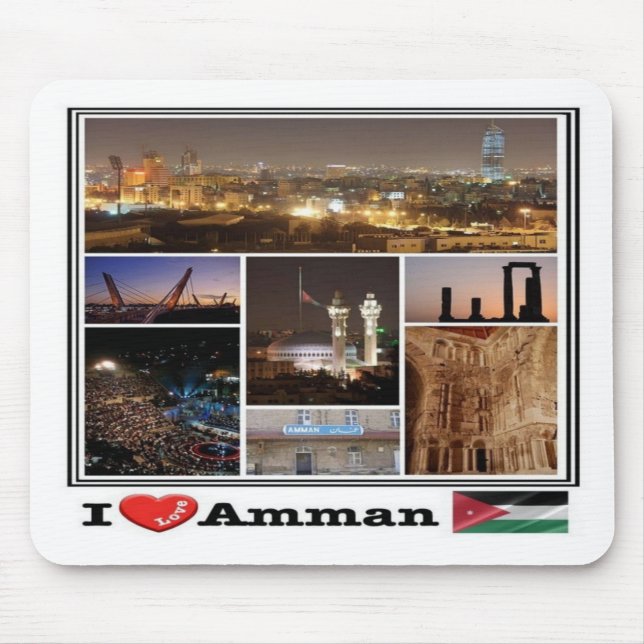 JO Jordan - Amman  -  I Love Mosaic - Mouse Pad (Front)