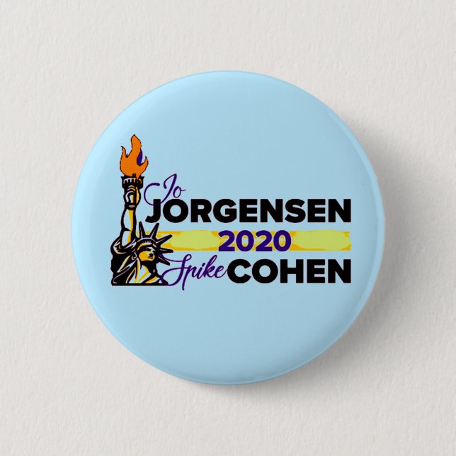 Jo Jorgensen / Spike Cohen 2020 2 Inch Round Button (Front)