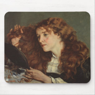 Jo, the Beautiful Irish Girl (by Gustave Courbet) Mouse Pad
