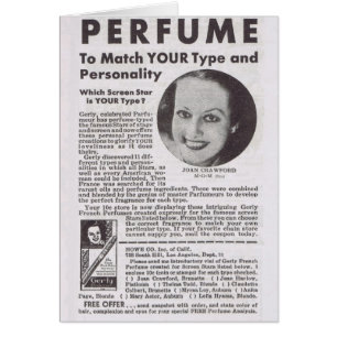 JOAN CRAWFORD Perfume advertisement