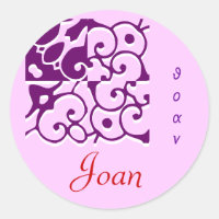Joan Designer Name Sticker