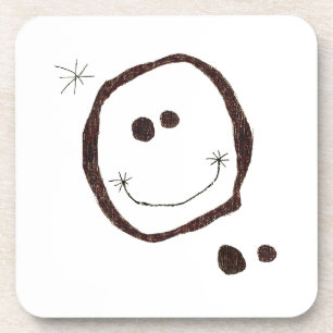 joan miro happy face coaster