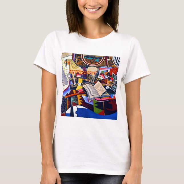 Joan Miro Horse Pipe and Red Flower T-Shirt (Front)