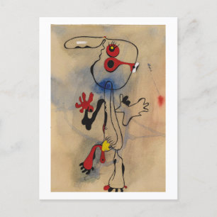 joan miro paintings art, abstract art postcard