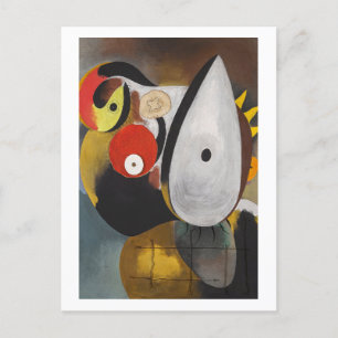 joan miro paintings art, abstract art postcard