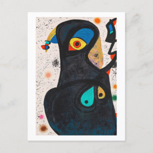 joan miro paintings art, abstract art postcard