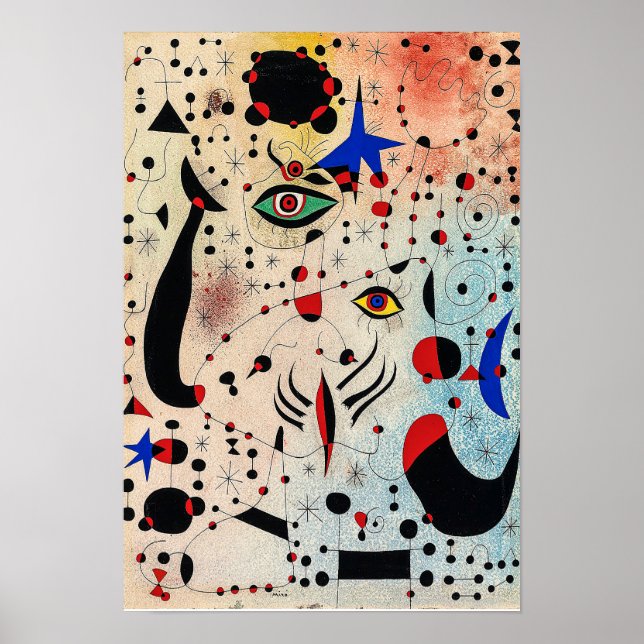 joan miro paintings art, abstract art poster (Front)