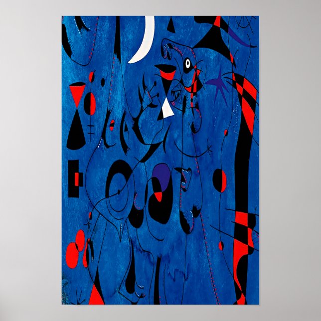 joan miro paintings art, abstract art poster (Front)