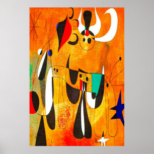 joan miro paintings art, abstract art poster