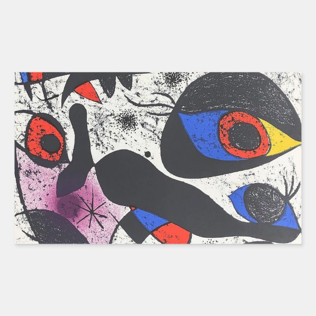 joan miro paintings art, abstract art sticker (Front)