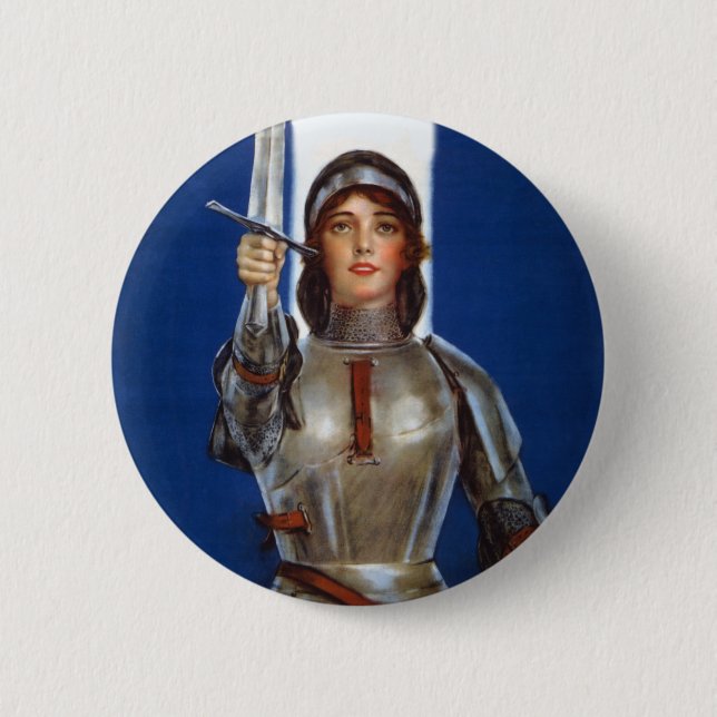 Joan of Arc 2 Inch Round Button (Front)