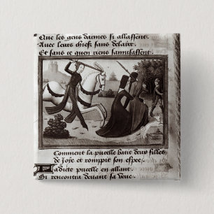 Joan of Arc 2 Inch Square Button