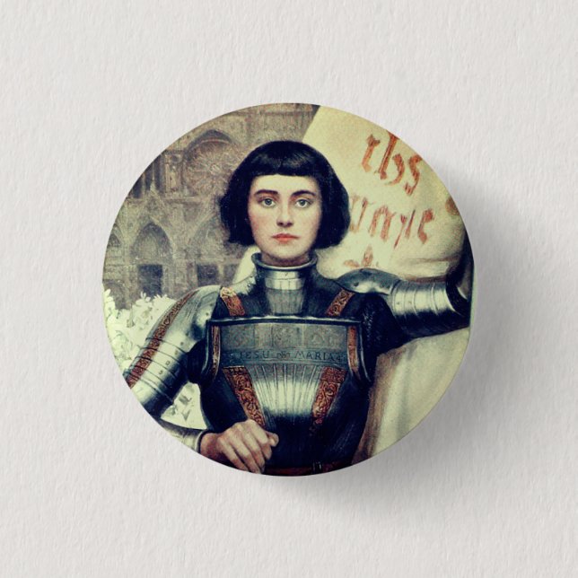 Joan of Arc (Albert Lynch illustration) 1 Inch Round Button (Front)