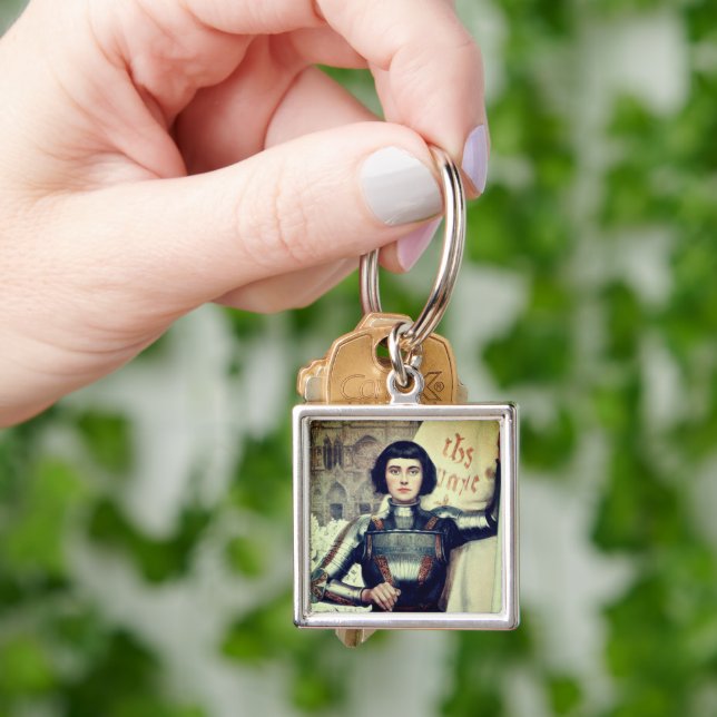 Joan of Arc (Albert Lynch illustration) Keychain (Hand)
