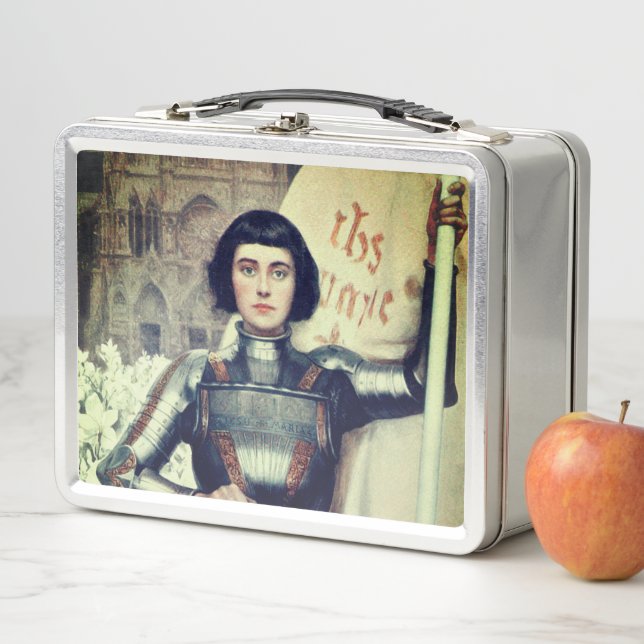 Joan of Arc (Albert Lynch illustration) Metal Lunch Box (In Situ)