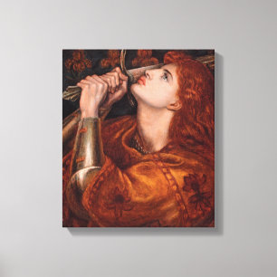 Joan of Arc, c. 1882 by Dante Gabriel Rossetti Canvas Print